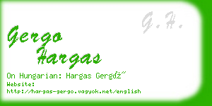 gergo hargas business card
